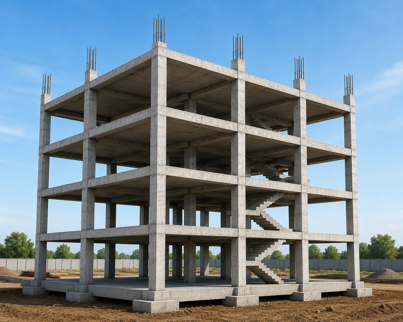 Structural engineering RC frame building